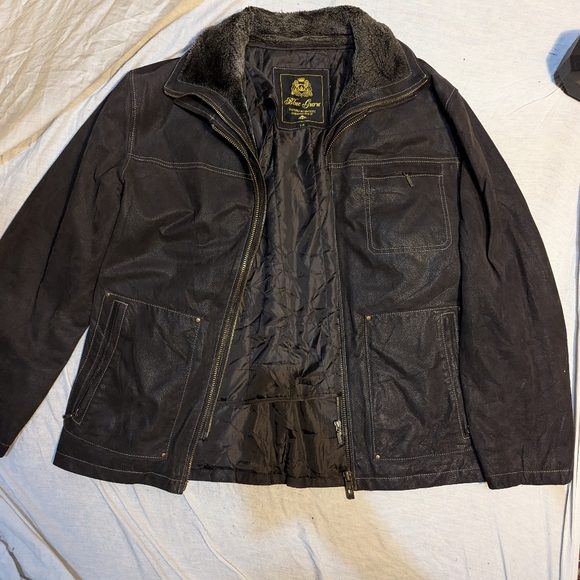 Blue guru  100% real leather jacket - Picture 7 of 9